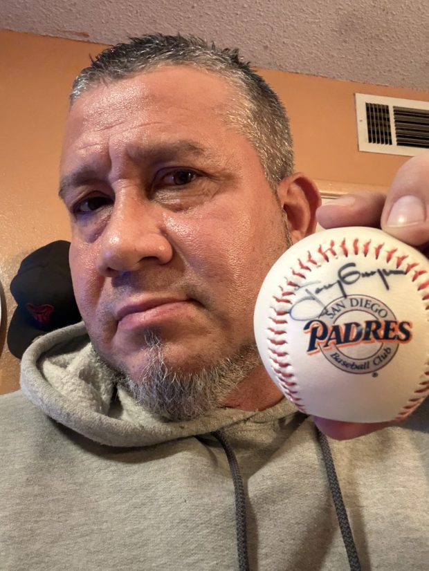 Josh Aguilar of Yuma shows off his autographed Tony Gwynn baseball. (Josh Aguilar)