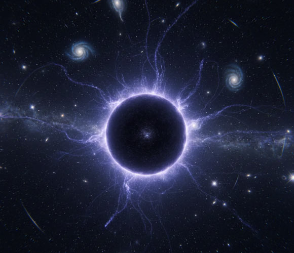 A compact object made of self-gravitating fermionic dark matter. Image credit: Gemini AI.