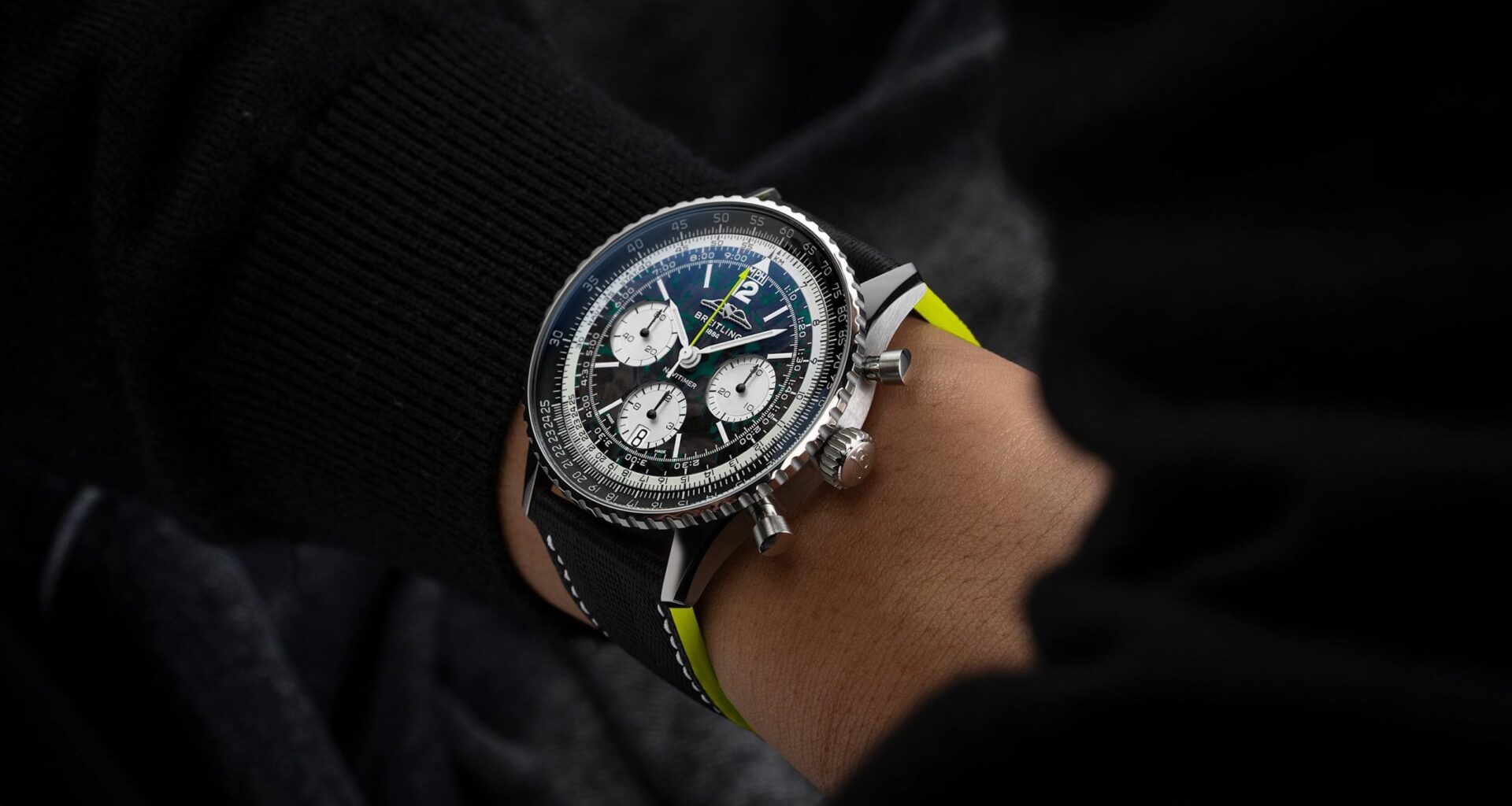 Breitling Drop Exclusive Aston Martin Aramco Formula 1 Watch and It's a Stunner