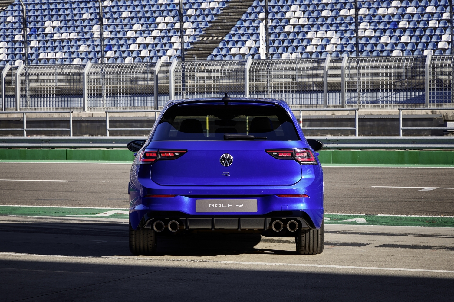The rear of the Volkswagen Golf R