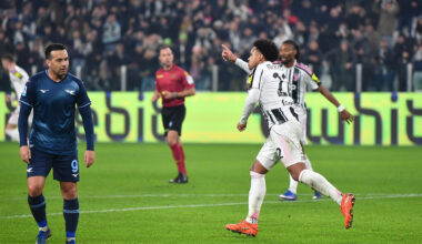 TURIN, ITALY - FEBRUARY 08: Weston McKennie of Juventus FC celebrates a goal during the Serie A match between Juventus FC and SS Lazio at Allianz Stadium on February 8, 2026 in Turin, Italy. (Photo by Valerio Pennicino/Getty Images)