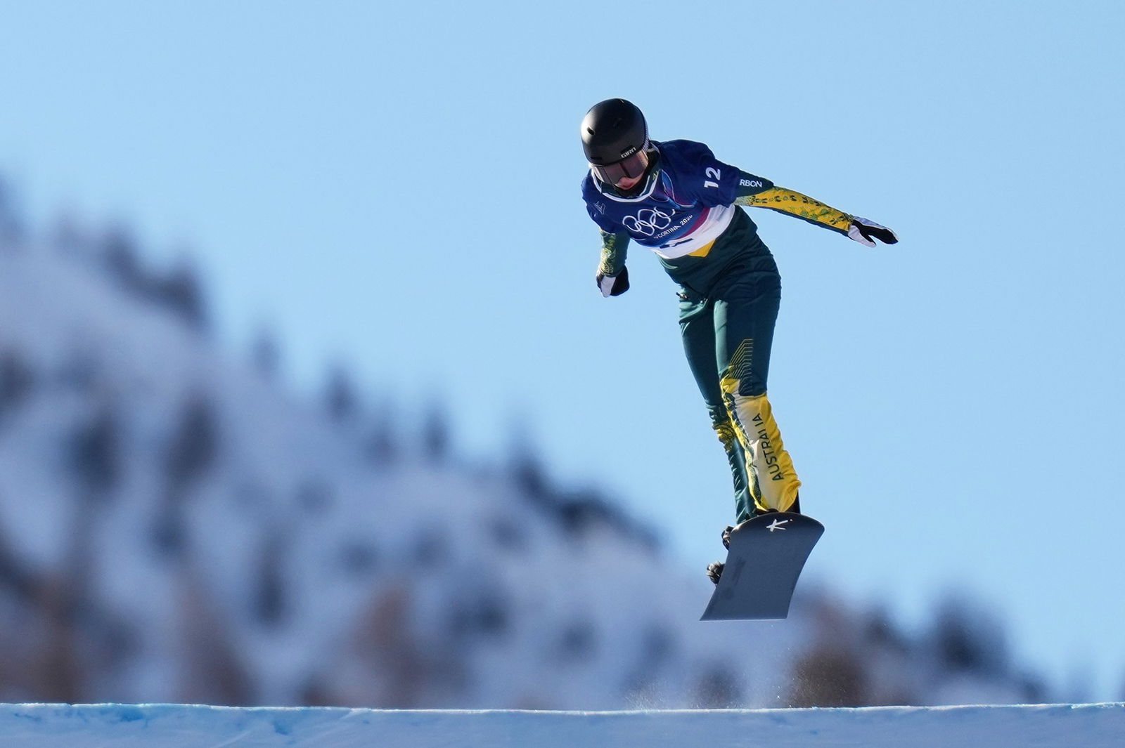 Mia Clift competing at Winter Olympics.