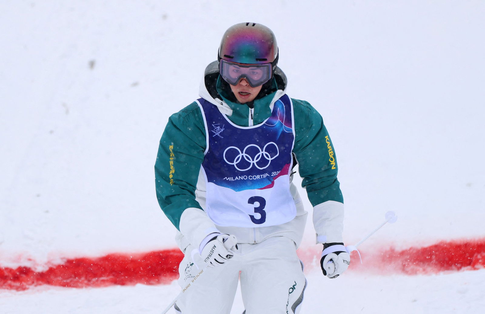 Jakara Anthony competing at 2026 Winter Olympics.