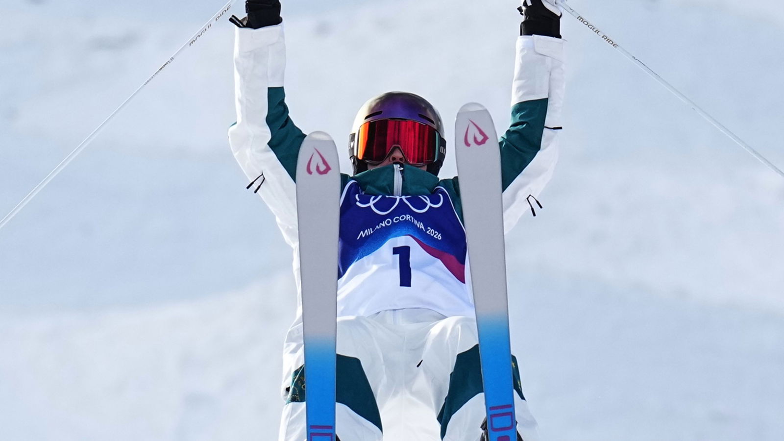 Jakara Anthony competing at the 2026 Winter Olympics.