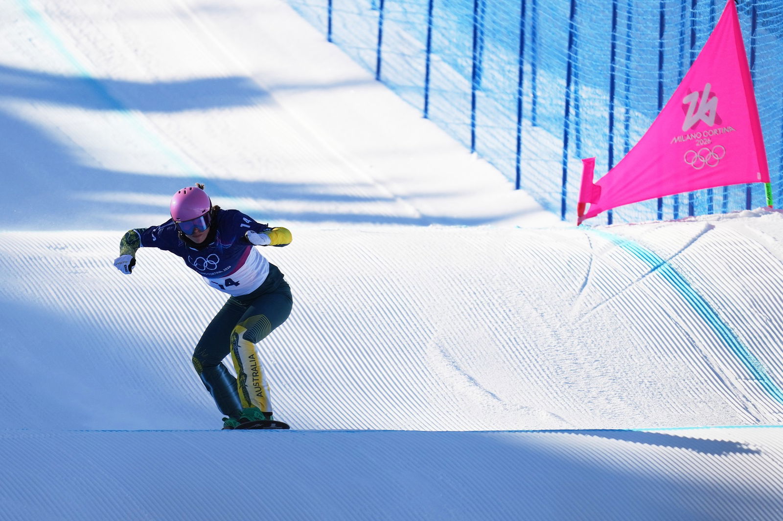 Josie Baff competing at Winter Olympics.