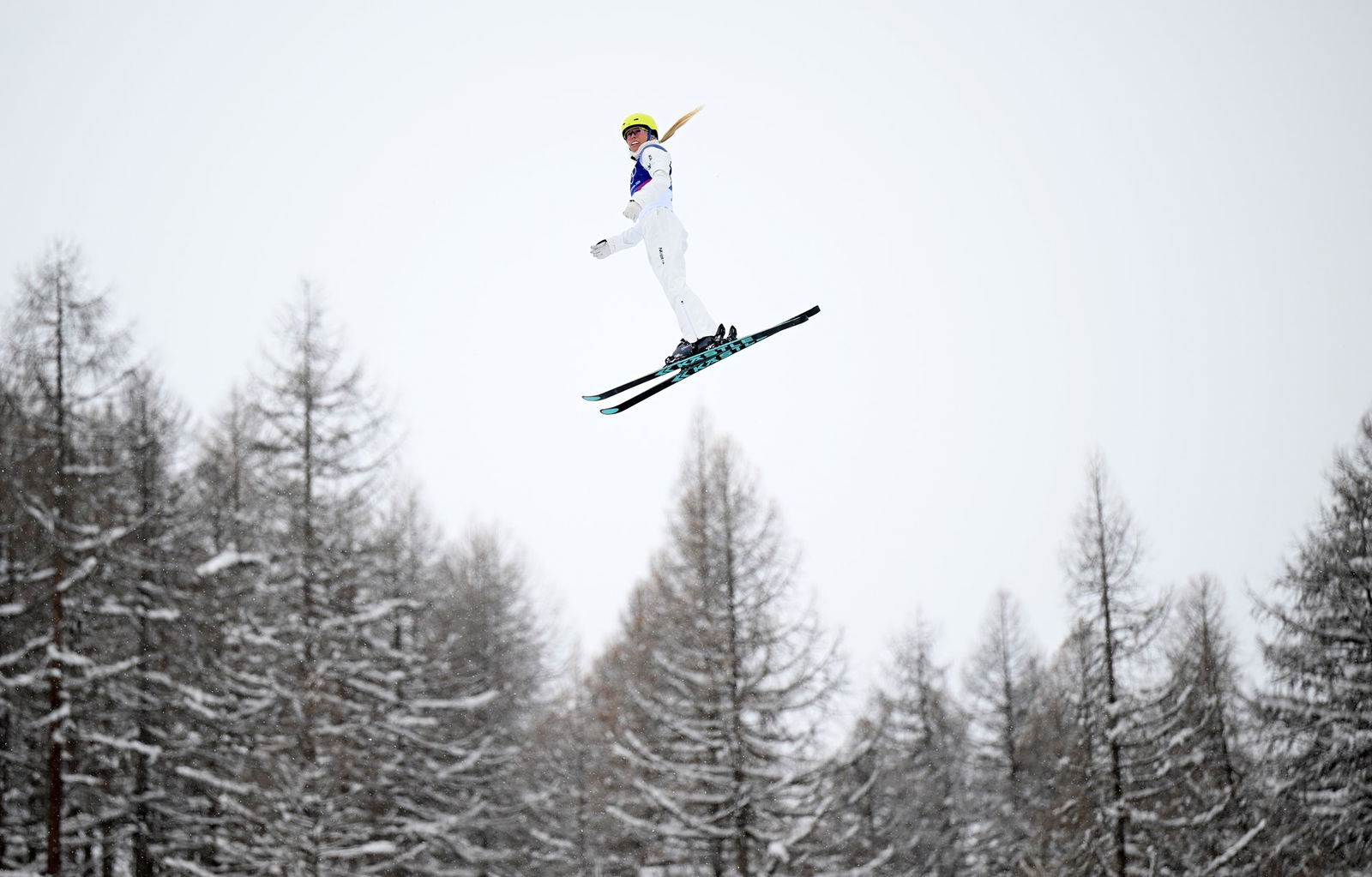 Danielle Scott of Team Australia warms up prior to the Freestyle Skiing Women's Aerials Qualification on day eleven of the Milano Cortina 2026 Winter Olympic games at Livigno Air Park on February 17, 2026 in Livigno, Italy. 