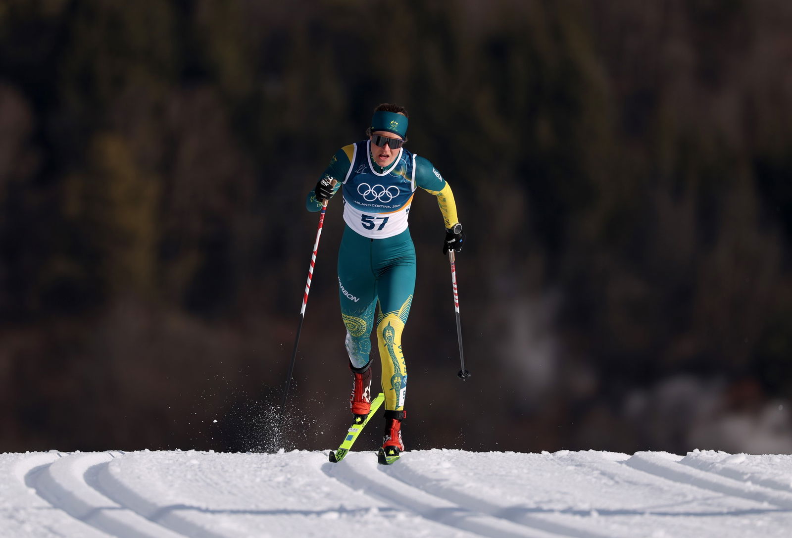 Ellen Søhol Lie competing in the cross-country sprint classic.