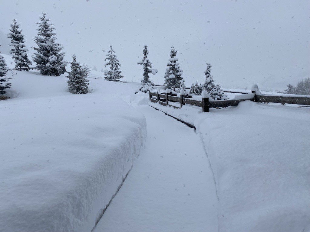 Scenes of Livigno, Italy after heavy snowfall on day 10 of the Winter Olympics on February 15, 2026.