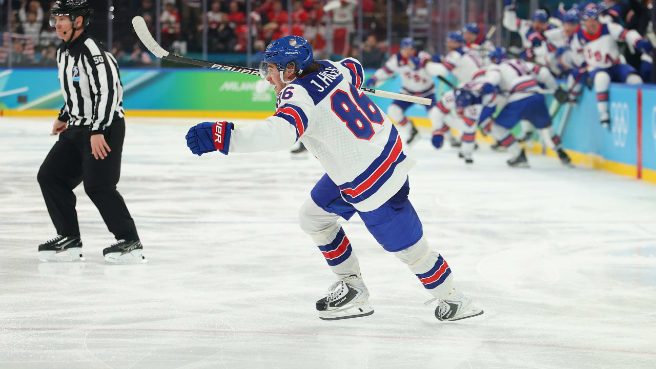 Jack Hughes scores in OT, Team USA wins Olympic gold medal game against Canada
