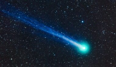 A photograph of Comet Lovejoy in 2011