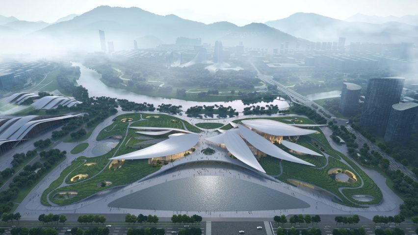 Render of Anji Culture and Art Center