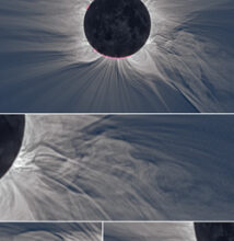 Collage of solar eclipse photos