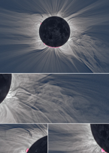 Collage of solar eclipse photos