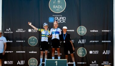 Nicole Frain (Factor Racing) at RADL GRVL presented by Quad Lock after claiming the first Oceania gravel title alongside 2025 Australian Gravel Championships winner Tiffany Cromwell (Canyon-SRAM zondacrypto)