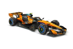 The McLaren MCL40 in its racing livery for the 2026 Formula 1 season.