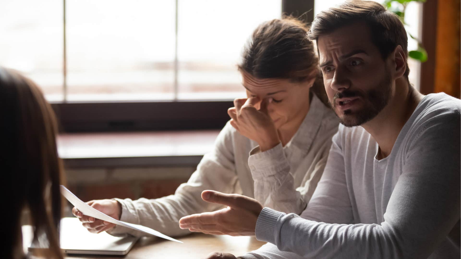 Anxious millennial deals with work stress