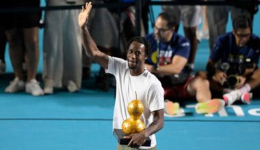 Gael Monfils is honoured Wednesday at the ATP 500 event in Acapulco.