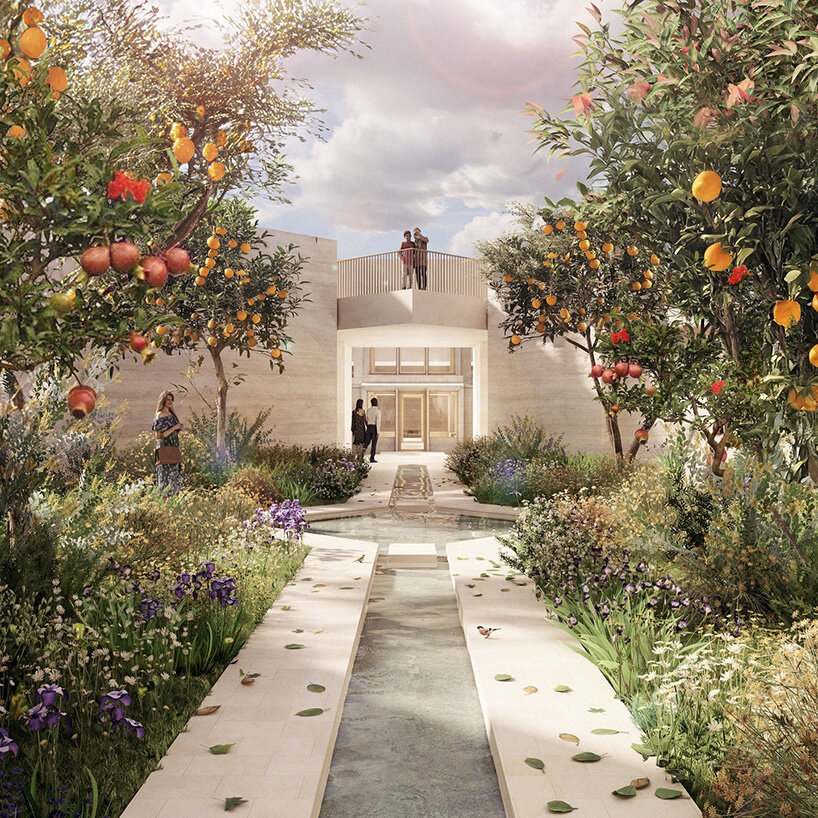 níall mclaughlin to realize low-carbon rammed earth museum at jordan's baptism landscape