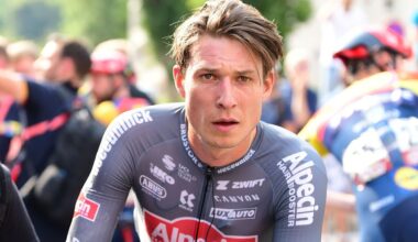 Jasper Philipsen of the Alpecin Deceuninck team participates in stage 4 between Susa and Voiron of the La Vuelta cycling race in Voiron, France, on August 26, 2025. (Photo by Romain Doucelin/NurPhoto via Getty Images)