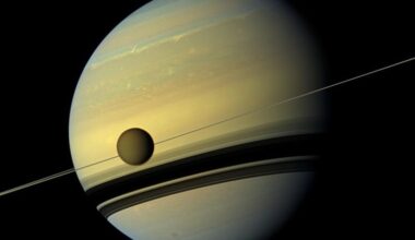 Saturn’s rings and largest moon might be the result of a collision