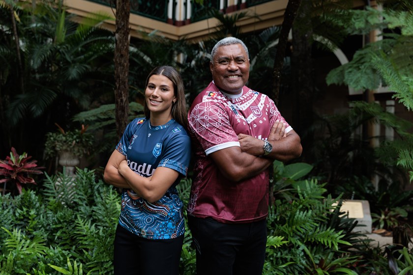 Deadly Choices ambassadors Shaylee Bent and Petero Civoniceva model the specially designed 715 health check shirts.