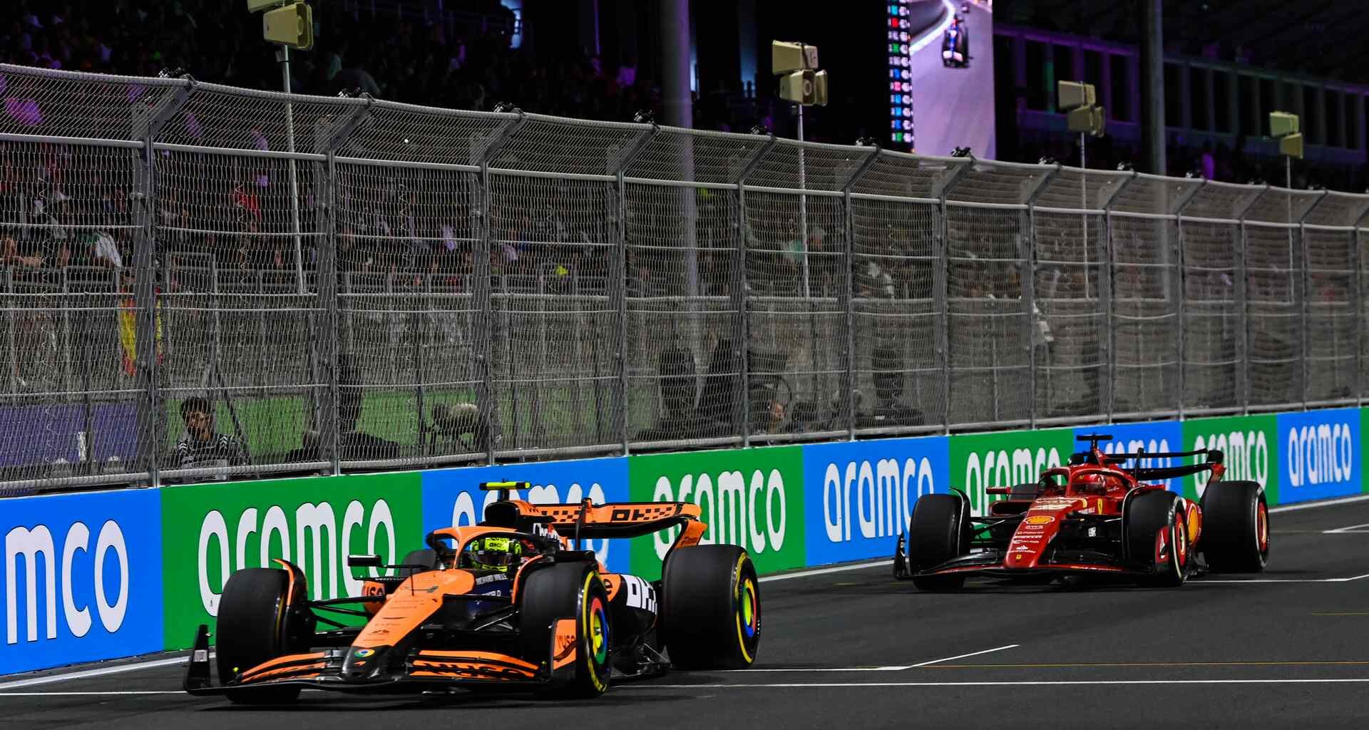Lando Norris, Charles Leclerc, Jeddah Corniche Circuit, 2024