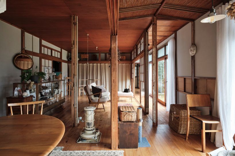 ROOVICE revives mid-century japan home through layered wooden interiors