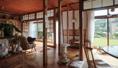 ROOVICE revives japan home through layered wooden interiors