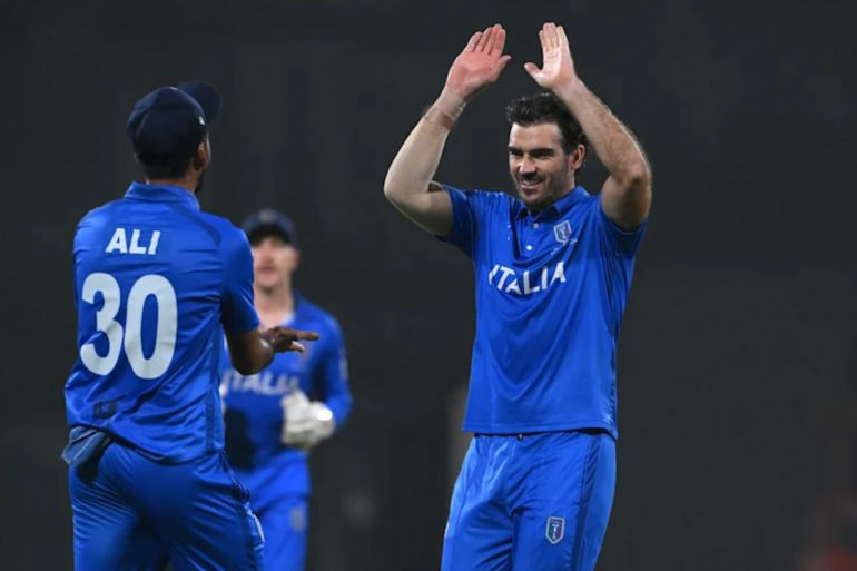 Italy players in action