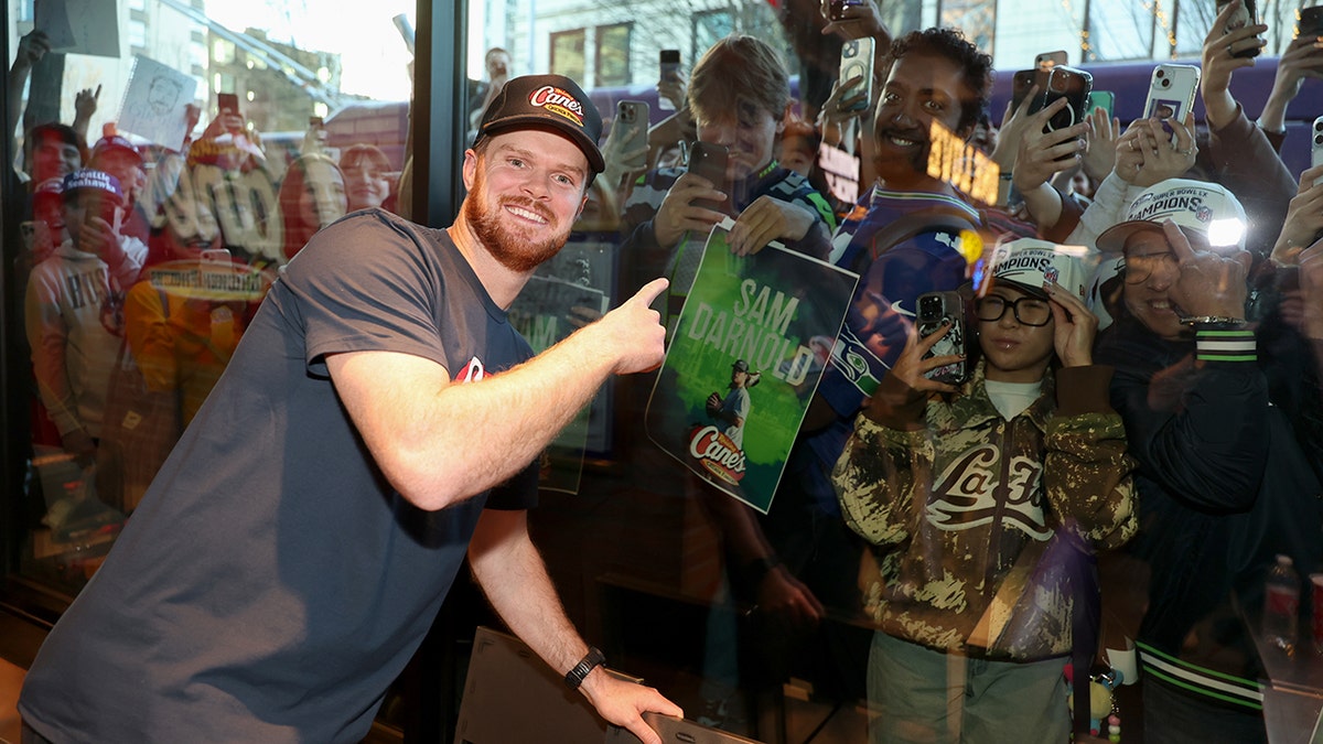 Sam Darnold with fans