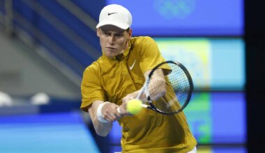 Jannik Sinner falls to Jakub Mensik in three sets Thursday in Doha.