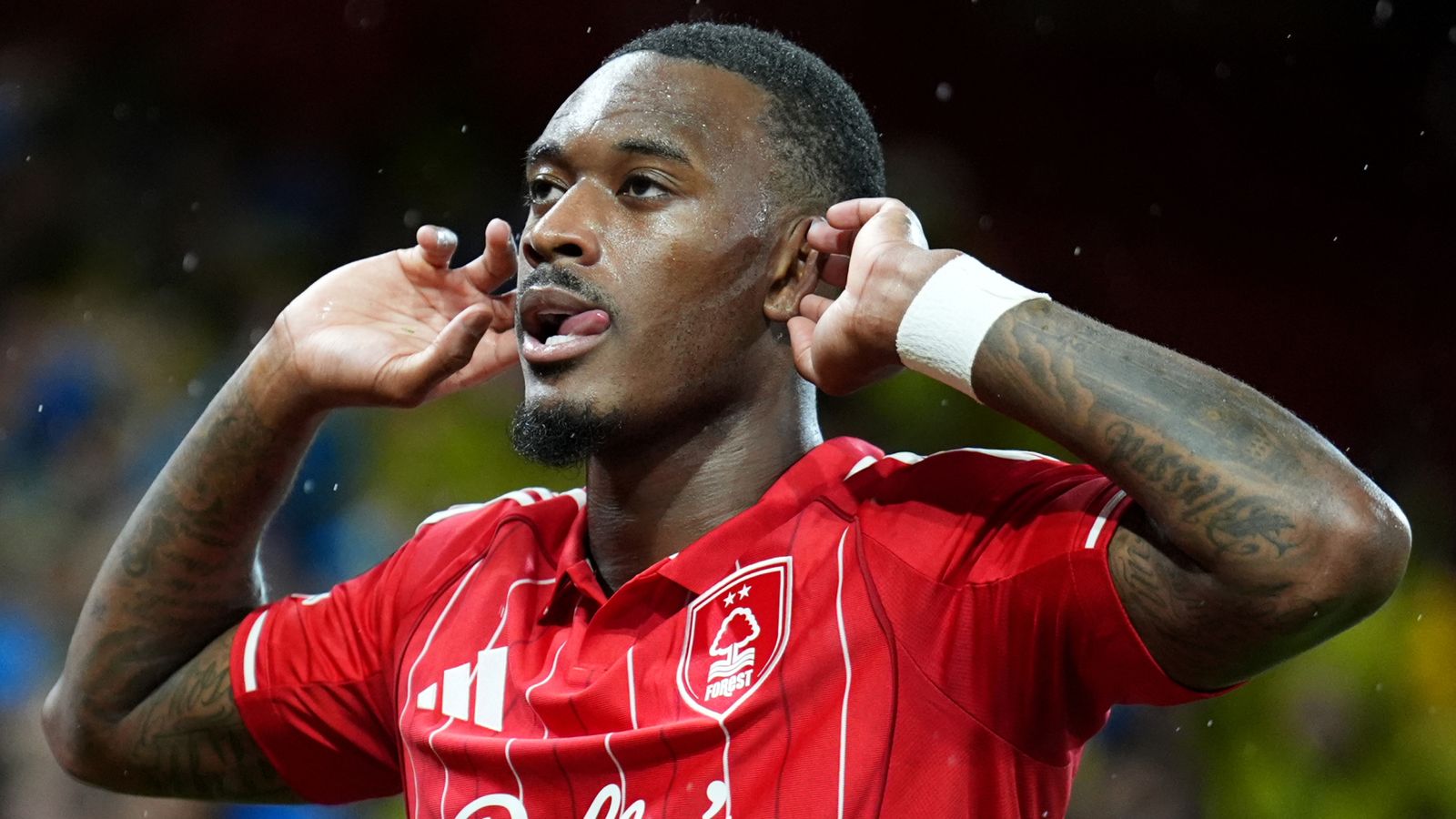 Nottingham Forest's Callum Hudson-Odoi celebrates scoring against Fenerbahce