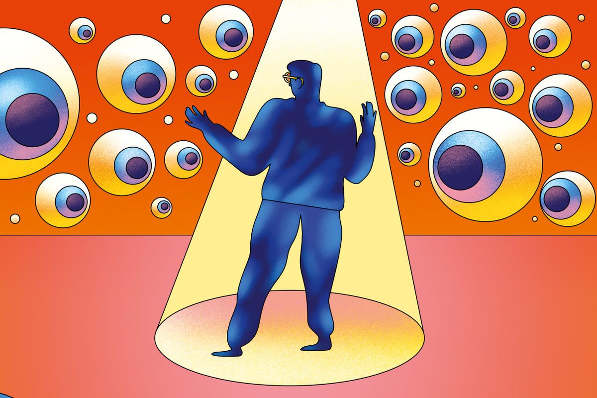 Illustration representing social anxiety.