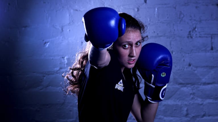 Tasmyn Benny in 2018, the year she made boxing history. 