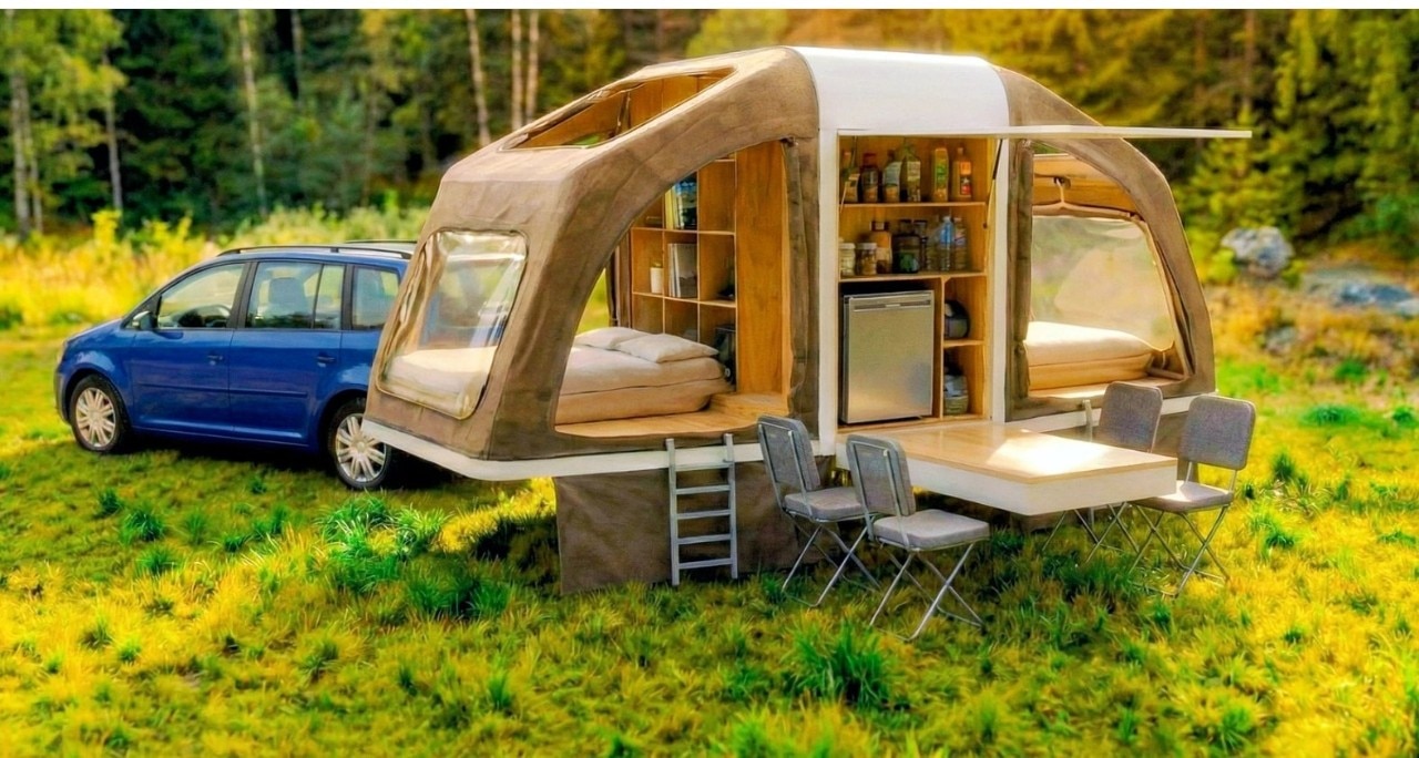 Wingcube is the mini mobile home that Joe Colombo would have loved