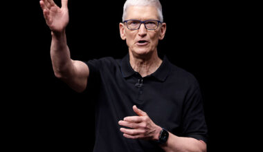 Apple CEO Tim Cook speaks during the keynote address at an Apple special event on September 09, 2025