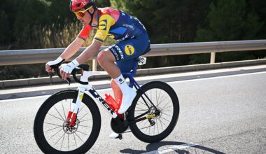 TORREBLANCA, SPAIN - FEBRUARY 04: Mads Pedersen of Denmark and Team Lidl - Trek competes during the 77th Volta Comunitat Valenciana 2026, Stage 1 a 160km stage from Segorbe to Torreblanca on February 04, 2026 in Torreblanca, Spain. (Photo by Szymon Gruchalski/Getty Images)