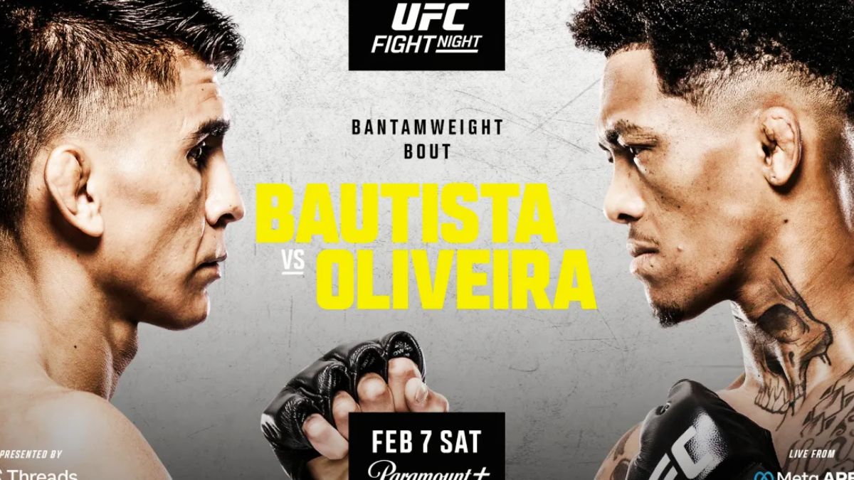 UFC Vegas 113 Betting Odds: Bautista vs Oliveira, Horiguchi Return, Full Main Card Lines