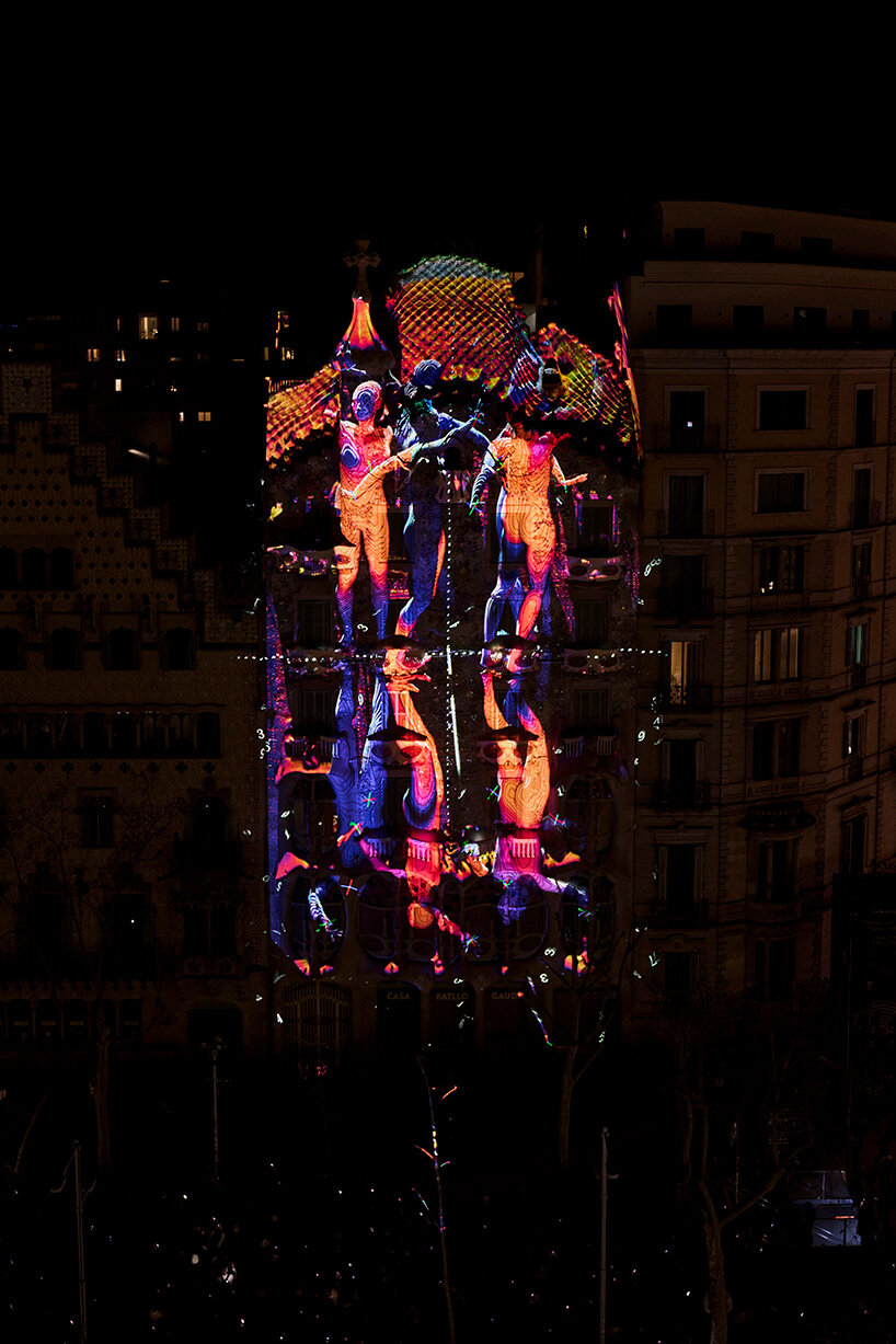 united visual artists animates gaudí's casa batlló facade through embodied motion