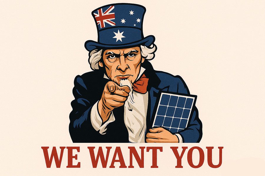 A poster for solar recruiting