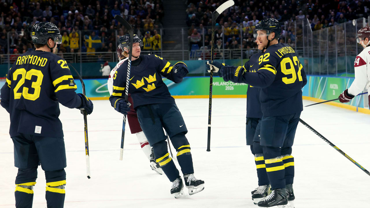 Sweden defeats Latvia, sets up showdown with United States in Olympic quarterfinals