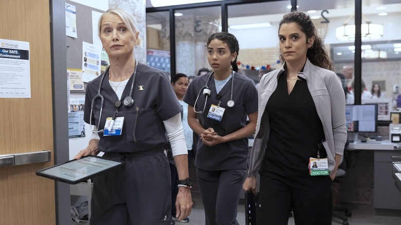 Dana, Emma and Al-Hashimi in The Pitt Season 2, Episode 7