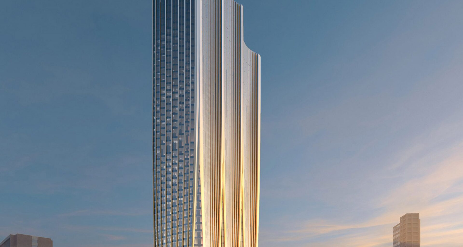 Zaha Hadid Architects draws on fluted orchid for Taipei skyscraper