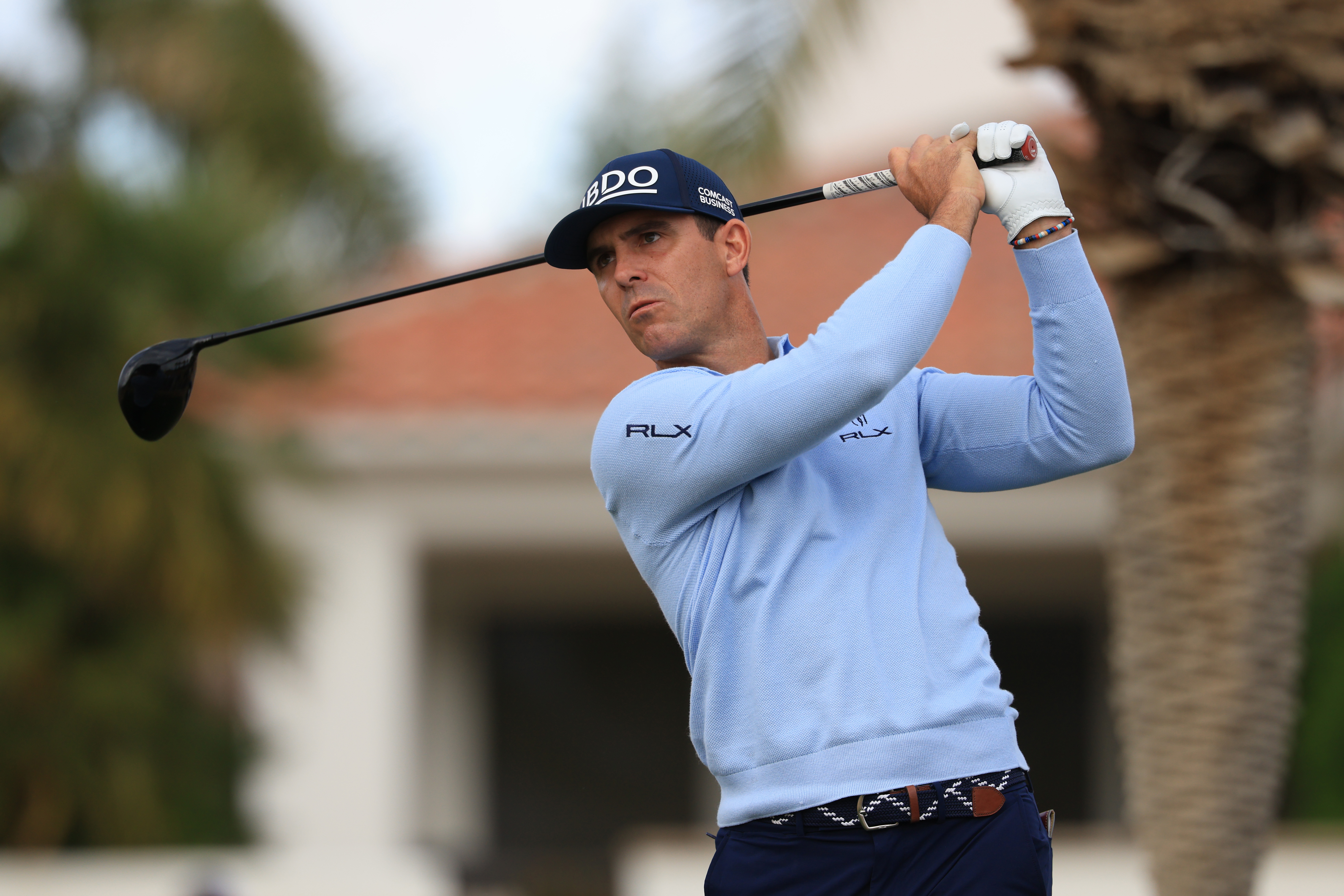 Billy Horschel hits a driver off the tee
