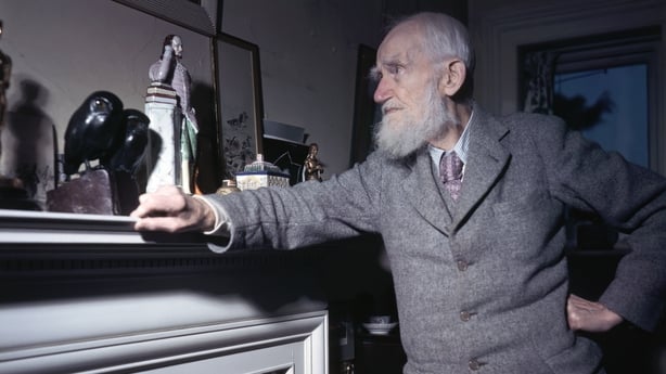 George Bernard Shaw pictured at home in 1947