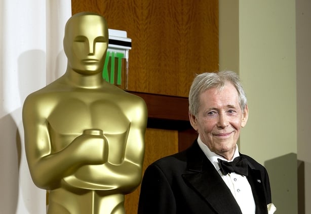 Actor Peter O'Toole poses backstage during the 75th Annual Academy Awards