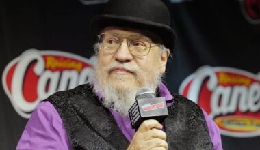 George R.R. Martin speaks at HBO / HBO Max presents A Knight of the Seven Kingdoms – Journey into Westeros with Dunk and Egg during New York Comic Con
