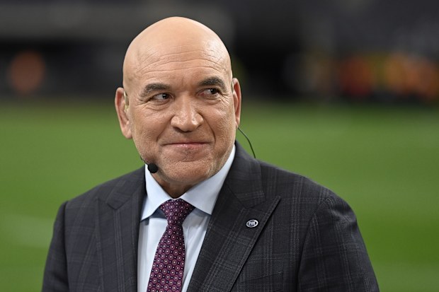 Gorden Tallis on a panel for Fox League at the 2026 Las Vegas season opener.