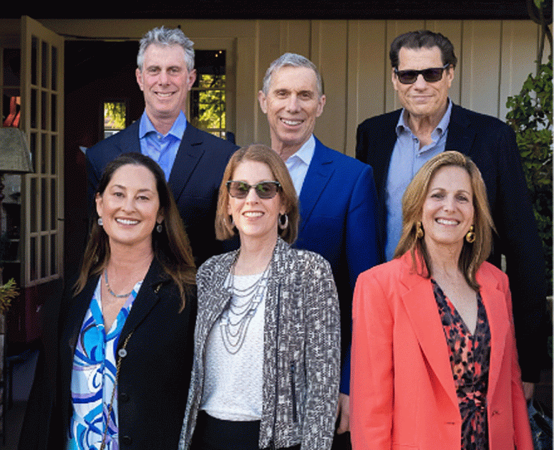 Wyatt siblings and their spouses: Top row Cliff Wyatt, left, Geof Wyatt, Mark Horowitz. Bottom row: Crystal Wyatt, left, Laura Wyatt, and Monica Wyatt.