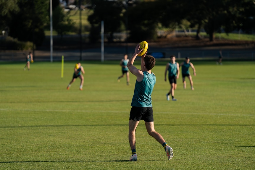 People playing football